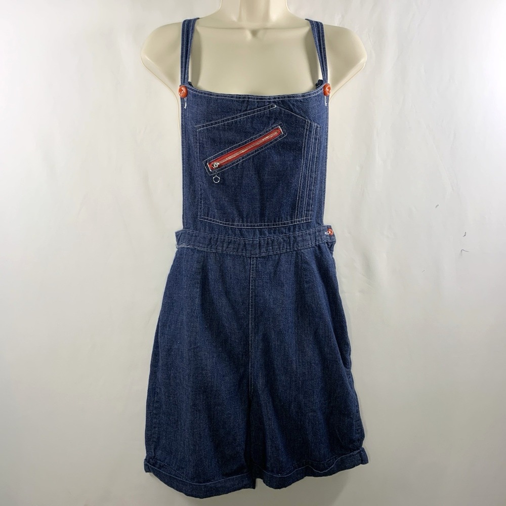 VTG 70s Womens Handmade Shortalls Overall Shorts Size XS Farmcore Cottage Indie